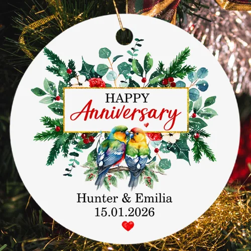 Miniatura 11 de 10 años para parejas casadas, adorno de Navidad personalizado de 10 años de aventura y conteo 2025, regalos para parejas, nuevo matrimonio, adorno