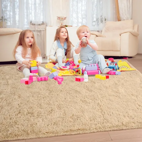 Miniatura 4 de Keeko Alfombras Esponjosas para Sala de Estar y Dormitorio, Alfombra Suave de Felpa para Junto a la Cama, Alfombra Grande Moderna para Interiores