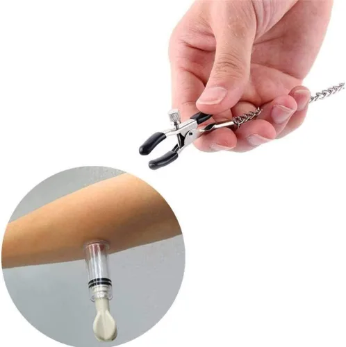 Miniatura 4 de Pinzas para pezones y chupones para pezones, anillo de cuerpo ajustable, abrazaderas corporales, anillo de cuerpo, cadena sin perforación, acero