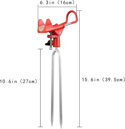 Miniatura 3 de Soporte para Caña de Pescar para Suelo, Soportes Mejorados para Caña de Pescar de Orilla Ajustables 360°, 2/4 piezas Soporte Extra Largo para Caña