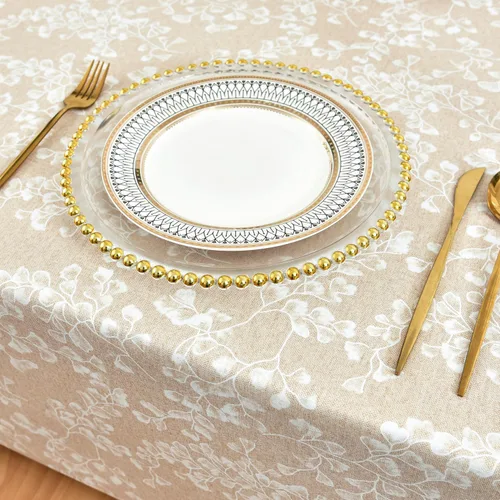 Miniatura 9 de Mantel de tela de vinilo resistente al agua, de plástico, lavable a prueba de derrames, mantel de Peva para primavera, campamento, picnic, cuadrado