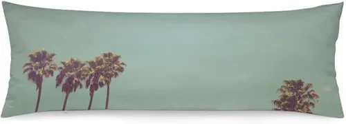 Miniatura 18 de Protector de almohada de playa con palmeras tropicales de 16 x 14 pulgadas, palmeras de playa, paisaje marino costero, decorativo, rectangular