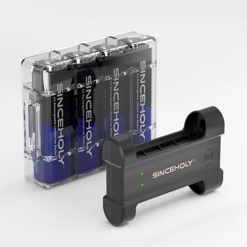 Miniatura 13 de SINCEHOLY Paquete de 8 baterías recargables AA de litio con cargador rápido, baterías dobles de 1.5 V 3000 mWh, más de 1600 tiempos de ciclo