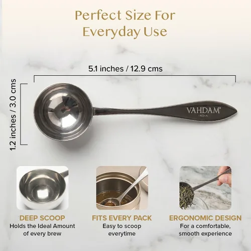 Miniatura 8 de Cuchara de medida perfecta para té de hojas sueltas Cuchara de té de acero inoxidable de calidad premium Cucharadas de medida perfectas