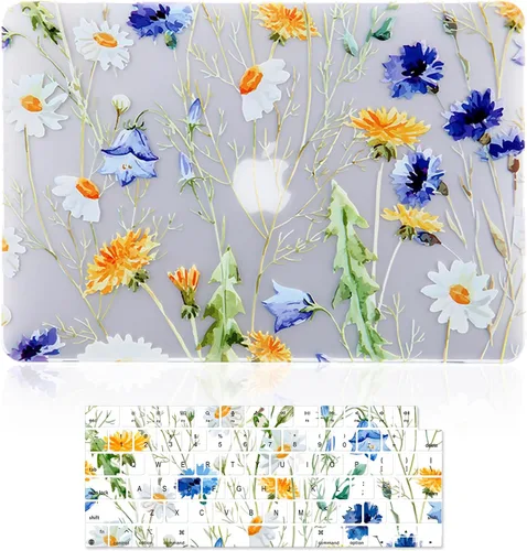 Miniatura 8 de Funda para MacBook Air de 15 pulgadas M5 M4 M3 M2 A3448 A3241 A3114 A2941 versión 2026-2023 con Touch ID, efecto 3D transparente mate, cubierta dura
