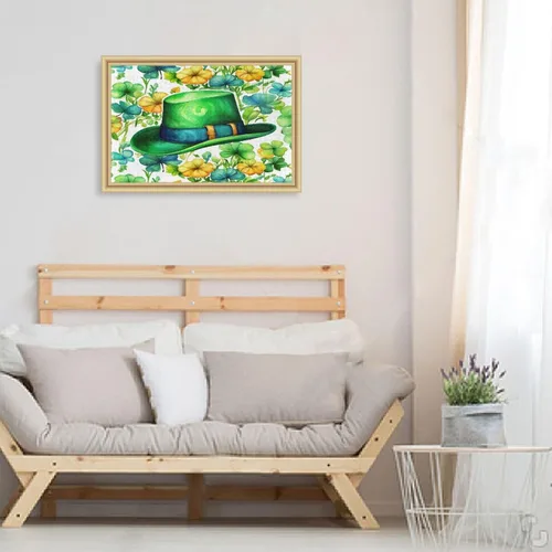Miniatura 4 de Nander Rompecabezas de 1000 piezas de sombrero y trébol del día de San Patricio para adultos, adolescentes y niños, divertido juego familiar
