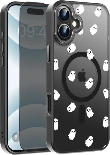 Miniatura 37 de Goodon Funda para iPhone 17 Pro con protector de pantalla de privacidad, compatible con Magsafe, a prueba de golpes, translúcida mate, bonita funda