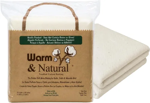 Miniatura 14 de The Warm Company - Guata de Algodón Cálido y Natural para Edredón – Tamaño Artesanal 34" x 45" – Guata Premium para Edredón y Manualidades