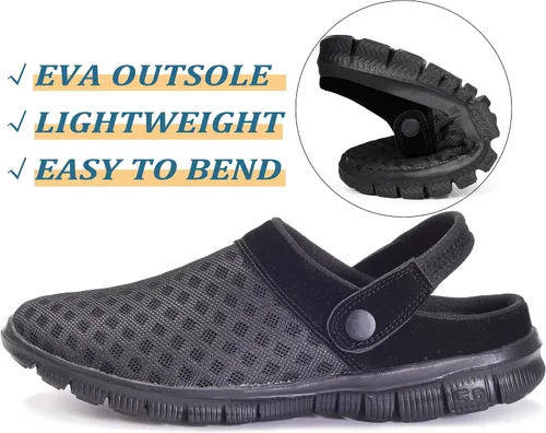Miniatura 4 de Hsyooes Zapatos de jardín para hombre y mujer, zapatos de jardín de malla transpirable, antideslizantes, sandalias de playa para exteriores, unisex