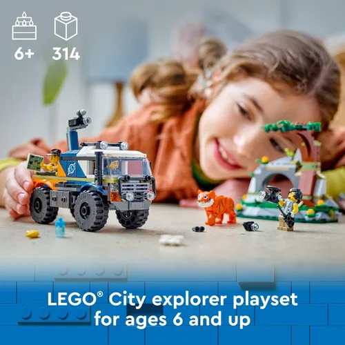 Miniatura 2 de LEGO City Jungle Explorer Camión Todoterreno, Set de Construcción de Juguete de la Selva para Niños de 6 Años en Adelante, Divertida Idea de Regalo