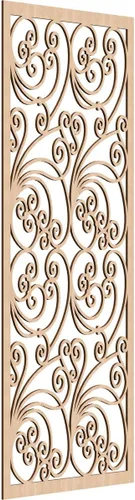 Miniatura 150 de 9 3/8"W x 24 3/8"H x 1/4"T Marilla Decorativos Paneles de Pared de Madera Calado, Abedul