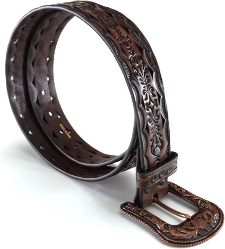 Miniatura 2 de Ariat Cinturón de corte triangular con hebilla de cobre para mujer