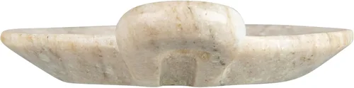 Miniatura 6 de Creative Co-Op Plato de mármol tallado a mano con asa, beige