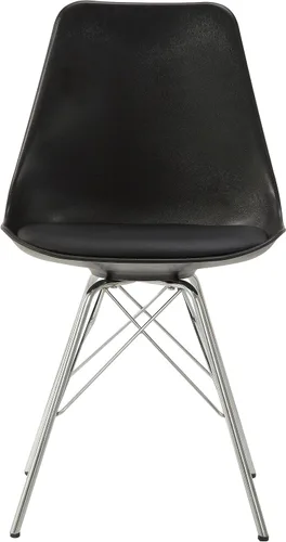 Miniatura 5 de Coaster Home Furnishings - Juniper - Sillas de comedor sin brazos con tapicería de cuero sintético suave y patas cromadas - Cocina y comedor