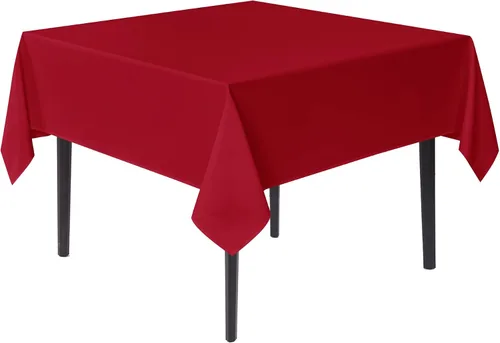 Miniatura 16 de Sancua Manteles cuadrados pequeños de 36x36 pulgadas - Mantel beige para mesas cuadradas o redondas, mantel de poliéster lavable para mesas