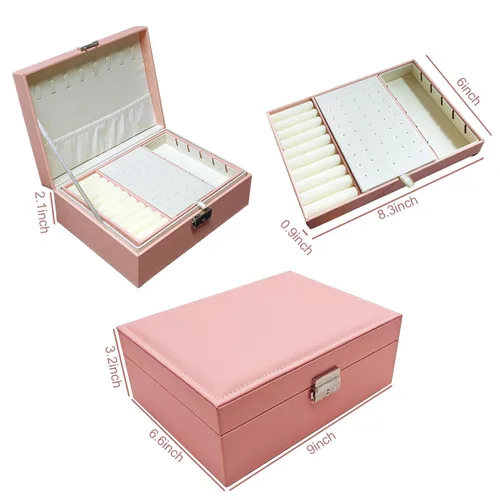 Miniatura 5 de Joyero con accesorios para el cabello para niñas, pinzas para el cabello, pasadores, lazos para el cabello, lazos, anillos de juguete, pulseras