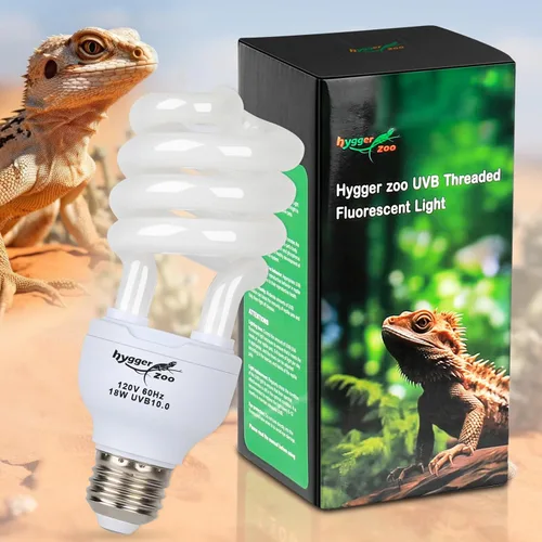 Bombilla UVB para reptiles UVA UVB, 10.0 18 W, luz UVB para reptiles, dragones barbudos, lámpara de reptil UVA UVB para reptiles dragón barbudo,