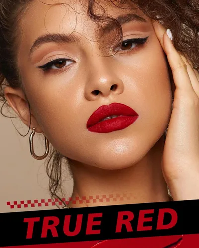 Miniatura 2 de Lápiz labial rojo de larga duración, pintalabios líquido mate para mujeres sin transferencia, a prueba de manchas, suave y fácil de aplicar