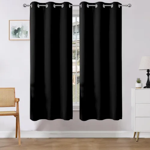 Miniatura 38 de Joydeco Cortinas opacas para dormitorio de 72 pulgadas de largo, 2 paneles de cortinas con aislamiento térmico para oscurecer la habitación