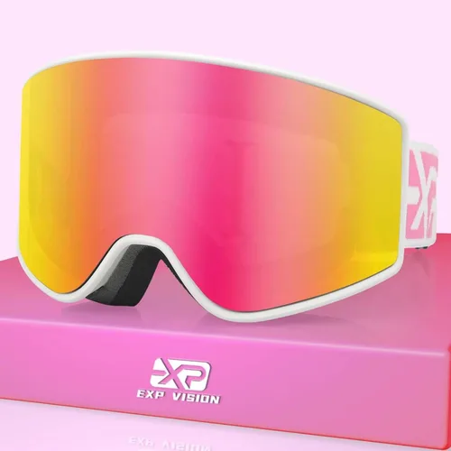 EXP VISION Gafas de Esquí/Snowboard Parent-child Gafas de Nieve Sobre Gafas para Hombres, Mujeres, Adolescentes y Niños Gafas de esquí para adultos