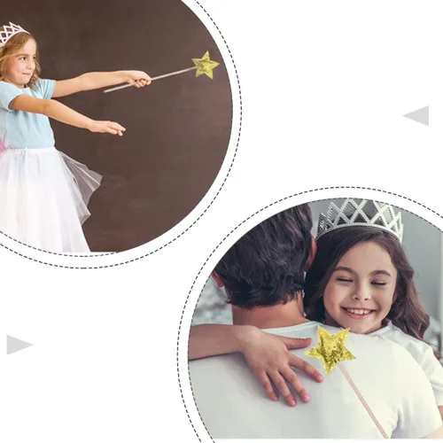 Miniatura 8 de Kisangel Varita mágica con forma de estrella para niñas, juguetes de fiesta de disfraces de 12.99 pulgadas, accesorios ligeros