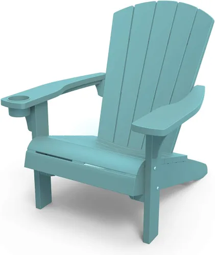 Miniatura 10 de Keter Alpine Adirondack - Sillas de Muebles de Patio de Resina para Exteriores con Portavasos - Perfectas para Playa, Piscina y Asientos de Hoguera
