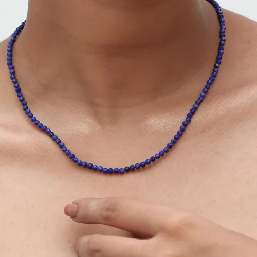Miniatura 5 de Gempires - Collar de cuentas de piedras naturales hechas a mano, joyería de cristal hipoalergénica de 20 pulgadas, chapado en oro, joyería de moda
