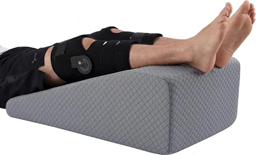 Miniatura 8 de HOMBYS Almohada de elevación de piernas para después de la cirugía, reemplazo y recuperación de rodilla, almohada de cuña para rodilla, cadera