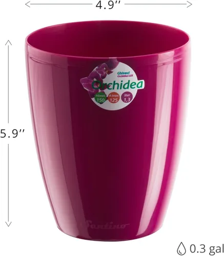 Miniatura 5 de DECOPOTS - Juego de 3 macetas de orquídeas de riego automático - Maceta absorbente para flores - Indicador de nivel de agua (juego de 3) - 4.9