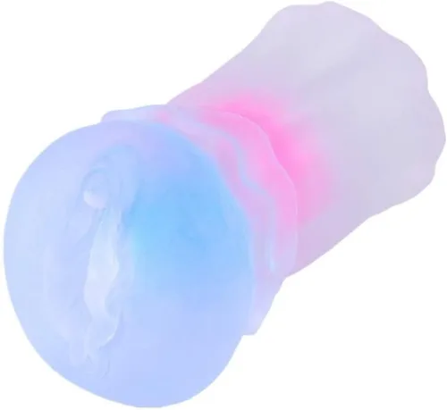 Masturbador masculino realista de bolsillo masturbación con textura 3D con 2 anillos incorporados, juguetes sexuales transparentes para adultos para