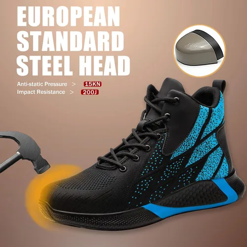 Miniatura 2 de ARCHINSERT Zapatos de punta de acero para hombres y mujeres, zapatos de seguridad indestructibles, resistentes al deslizamiento, puntera de acero
