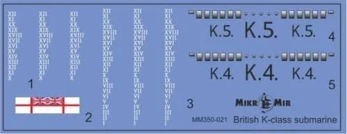 Miniatura 2 de Micro Mir ***Submarino británico Clase K 1/350 350-021