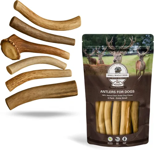 Miniatura 20 de Whitetail Naturals - Paquete de 3 masticables medianos para perros con cuernos de ciervo - Cuernos para perros medianos - Huesos de perro