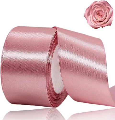 Miniatura 22 de Cinta beige de 1-1/2 pulgadas x 25 yardas, cinta de satén marfil de tela de color sólido para manualidades, coronas, fiesta de boda, Navidad, lazos