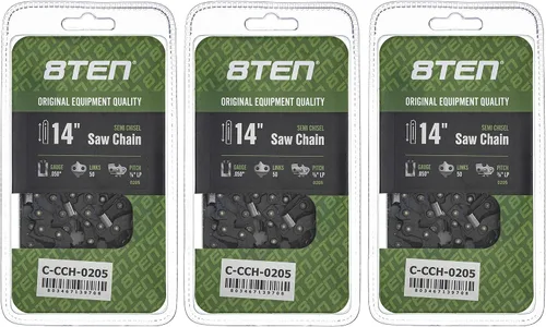 Miniatura 136 de 8TEN Cadena de motosierra semi cincel de 6 pulgadas .050 1/4 42 DL para Worx WG320 Black & Decker LLP120 (paquete de 3)