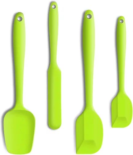 Miniatura 15 de Juego de 4 espátulas de silicona, espátulas de goma flexibles resistentes al calor y antiarañazos para hornear y cocinar con núcleo de acero