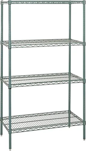 Miniatura 29 de Kit de inicio de 4 estantes de alambre negro 74 pulgadas
