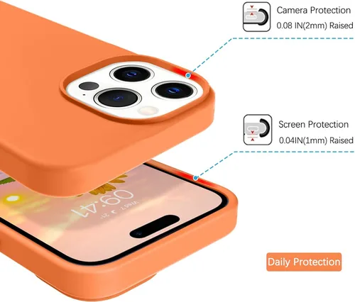 Miniatura 265 de GUAGUA Funda compatible con iPhone 17 Pro Max de 6.9 pulgadas, silicona líquida, goma de gel suave, delgada, forro de microfibra delgada
