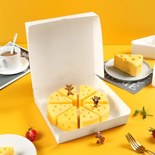 Miniatura 6 de Rolin Roly Molde de resina para queso, mini mousse, moldes epoxi, molde de silicona para pastel pequeño, triángulo 3D, moldes blancos, bricolaje