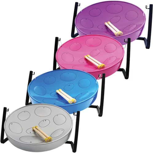 Miniatura 2 de Panyard JJ Jumbie Jam - Kit de acero listo para jugar, plata G-Major con soporte de mesa, fabricado en Estados Unidos (W1084)