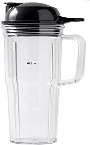 Miniatura 2 de Cuchilla extractora de repuesto con mango personal de 24 onzas y tapa para llevar Nutribullet Select 1200 y licuadora Combo