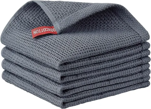 Miniatura 114 de Nialnant - Toalla de cocina 100% algodón, tejido gofre, suave, absorbente y de secado rápido, toallas para secar platos, trapos de limpieza - Multi