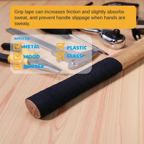 Miniatura 7 de Cinta de agarre – Cinta de agarre de tela multiusos para barras de dominadas, pesas, pesas, deportes, herramientas, asas, murciélagos, raquetas