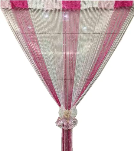 Miniatura 14 de Cortina decorativa separadora de ambientes, diseño de cadenas con flecos de cristal, 78.7 x 39.3 pulgadas, de Eve Split