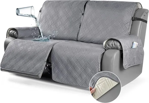 Miniatura 37 de TAOCOCO Fundas para Sillón de Dos Plazas Reclinable 100% Impermeables, Fundas Divididas para Loveseat Reclinable, Funda Antideslizante para Sofá
