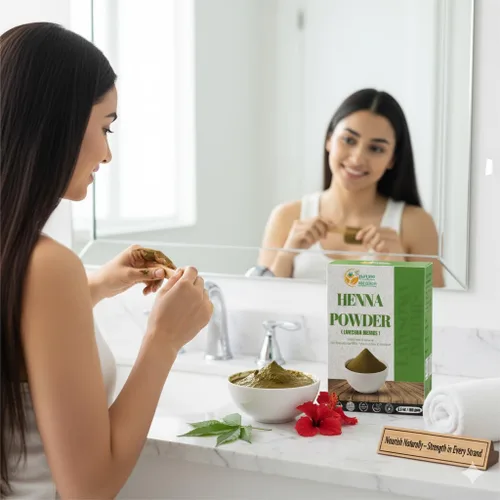 Miniatura 4 de Herbs Botanica Henna en polvo 100% pura y natural para tinte para el cabello y cuidado natural del cabello - Polvo de inermis Lawsonia finamente