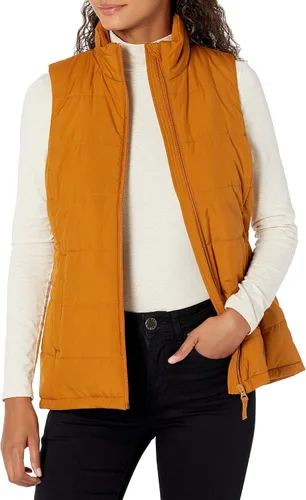 Tienda Essentials Chaleco acolchado de peso medio para mujer, colores descontinuados