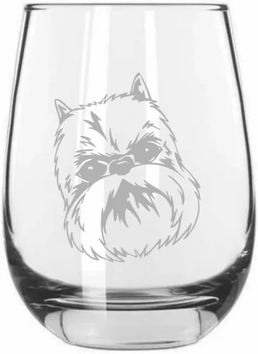 Miniatura 251 de Sakhalin Husky Dog - Copa de vino grabada personalizada de 15.25 onzas sin tallo