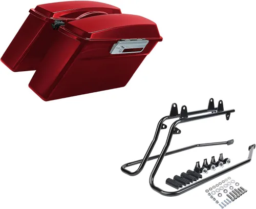 Miniatura 11 de SLMOTO Alforjas rígidas para Harley Electra Road King Glide 1994-2013 peltre Denim