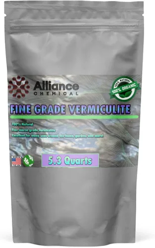Vermiculita fina orgánica de primera calidad, 5.3 cuartos de galón, enmienda del suelo para jardines exuberantes, esencial para el cultivo de